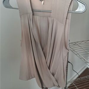 Free People Strapless Taupe Draped Front Dress